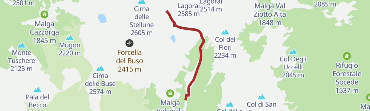 Route map: Torrente Valsorda M2